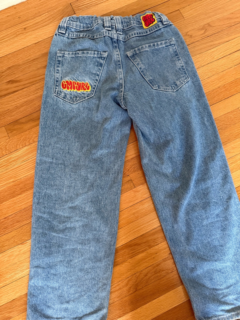 Empyre Youth Denim Jeans Baggy Fit, Light Wash Adjustable Waist Size 24